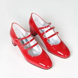 CAREL Kina Red Mary Jane 39 BNIB BNWT 9 Patent